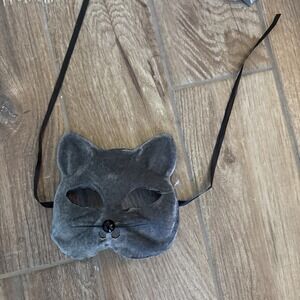 Gray Velvet CAT/ Mouse Mask Costumes Cosplay Carnival Halloween Party‎ Accessory
